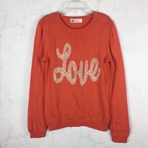 [H&M] Orange Love Sweater